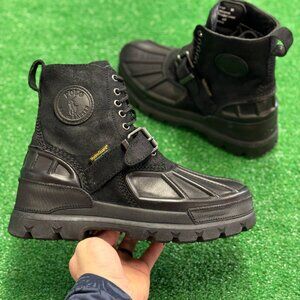 Polo Ralph Lauren Oslo Low Waterproof Boot Black Mens 812845237-001 NEW Sz 8